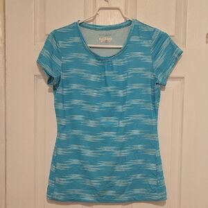 Columbia Sjirt Blue Striped Women's Top